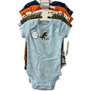 Carters 5 pack short sleeve onsies. NWT